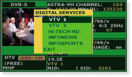 Другие услуги DVB-S