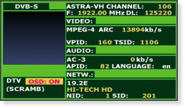 A MPEG-4 channel in this service