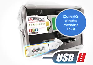 Medidor de campo con conexión directa a memoria USB