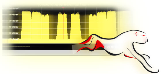 Medidor de campo HD RANGER UltraLite: Analizador de espectros ultra rápido (barrido de 90 ms en cualquier SPAN)