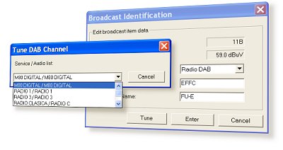 Sistema PROWATCH midiendo radio digital DAB