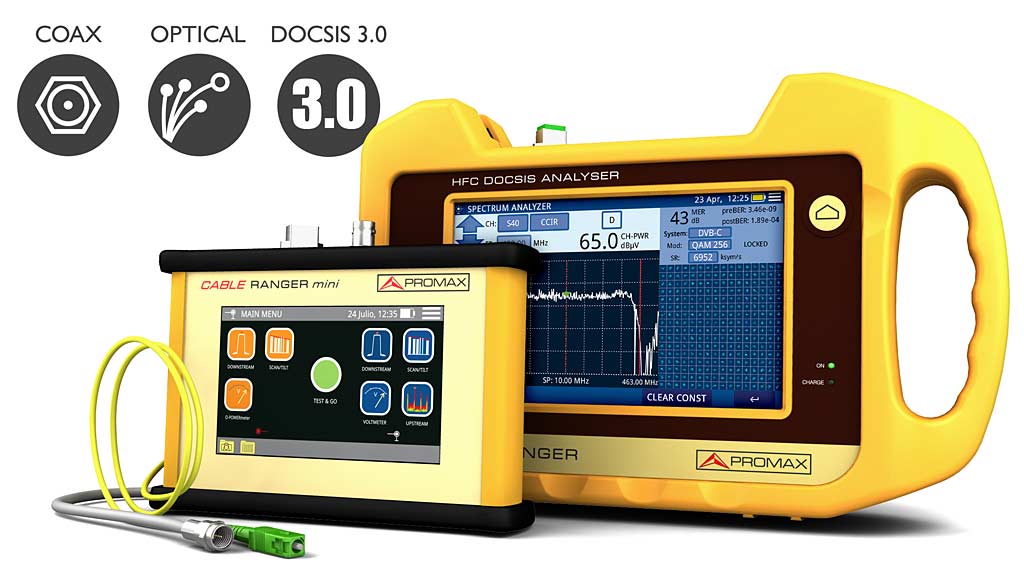 CABLE RANGER - hybrid analyzers for optical and coax