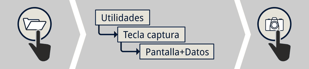 Establece el valor de la opción TECLA CAPTURA: a “Pantalla+Datos” (o “Sólo Datos” para limitarte a capturar la línea de la traza, omitiendo la pantalla completa).