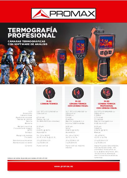 Catálogo de Cámaras termográficas
